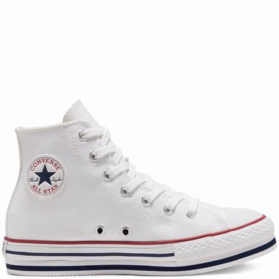 Converse Everyday Platform Chuck Taylor All Star - Lasten Matalavartiset Tennarit - Valkoinen/Laivas